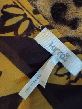 Kirra Yellow Floral Sleeveless Blouse with Brown Print